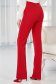 Pantaloni din stofa elastica rosii lungi evazati - StarShinerS 2 - StarShinerS.ro
