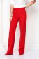 Pantaloni din stofa usor elastica rosii lungi evazati cu talie inalta - StarShinerS 3 - StarShinerS.ro