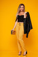 Pantaloni Top Secret galbeni casual cu croi larg din material subtire cu talie inalta 3 - StarShinerS.ro