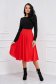 - StarShinerS midi cloche from veil fabric high waisted red skirt 4 - StarShinerS.com