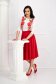 - StarShinerS midi cloche from veil fabric high waisted red skirt 4 - StarShinerS.com