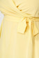 StarShinerS yellow dress elegant midi from veil fabric with deep cleavage 4 - StarShinerS.com