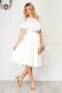 StarShinerS ivory dress elegant midi cloche with embroidery details 3 - StarShinerS.com