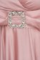 Rochie din voal satinat roz-deschis midi in clos accesorizata cu o catarama - PrettyGirl 4 - StarShinerS.ro