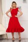 Red elegant midi StarShinerS dress cloth 2 - StarShinerS.com