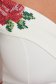 Top StarShinerS alb elegant scurt din stofa cu un croi mulat si broderie florala creata in atelierele StarShinerS 4 - StarShinerS.ro