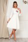 StarShinerS white dress elegant midi cloche cloth 4 - StarShinerS.com