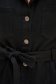 Salopeta SunShine neagra casual cu croi larg din bumbac neelastic accesorizata cu cordon 5 - StarShinerS.ro