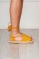 Yellow espadrilles faux leather beach wear ribbon fastening 2 - StarShinerS.com