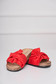 Casual red slippers from velvet fabric low heel 4 - StarShinerS.com
