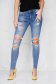 Blue jeans casual skinny jeans high waisted with ruptures 2 - StarShinerS.com