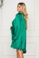 Dress green asymmetrical loose fit from satin fabric texture 2 - StarShinerS.com