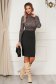 Darkgrey skirt casual pencil with elastic waist 4 - StarShinerS.com