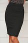 Darkgrey skirt casual pencil with elastic waist 1 - StarShinerS.com