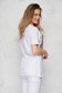 White t-shirt casual long cotton flared 3 - StarShinerS.com
