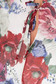 Rochie alba asimetrica eleganta din voal cu imprimeuri florale si elastic in talie 4 - StarShinerS.ro