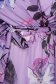 Rochie StarShinerS lila de zi lunga din voal cu imprimeu floral accesorizata cu cordon cu volanase la maneca 4 - StarShinerS.ro