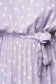 Rochie lila de zi fara maneci cu elastic in talie accesorizata cu cordon material subtire cu buline 4 - StarShinerS.ro