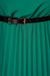 Rochie verde midi eleganta plisata din material vaporos in clos 4 - StarShinerS.ro