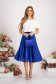 Blue Chiffon Midi Flared Skirt with High Waist - StarShinerS 6 - StarShinerS.com