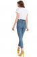 Blue trousers casual denim with tented cut high waisted 3 - StarShinerS.com