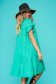Turquoise dress daily flared nonelastic cotton 2 - StarShinerS.com