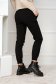 Black trousers long elastic waist is fastened around the waist with a ribbon 3 - StarShinerS.com
