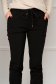 Black trousers long elastic waist is fastened around the waist with a ribbon 2 - StarShinerS.com