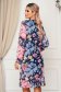 Rochie StarShinerS cu imprimeu floral eleganta cu un croi drept cu volanase la baza rochiei 2 - StarShinerS.ro