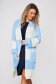 Cardigan SunShine albastru-deschis casual lunga cu croi larg din material tricotat 1 - StarShinerS.ro