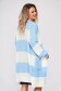 Cardigan SunShine albastru-deschis casual lunga cu croi larg din material tricotat 2 - StarShinerS.ro