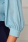 Turquoise loose fit airy fabric women`s blouse with 3/4 sleeves - StarShinerS 4 - StarShinerS.com