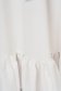 Dress white slightly elastic fabric midi cloche with elastic waist wrap over front - StarShinerS 5 - StarShinerS.com