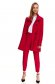 Red coat casual straight long sleeve from thick fabric 1 - StarShinerS.com