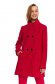 Red coat casual straight long sleeve from thick fabric 2 - StarShinerS.com