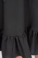 Dress black slightly elastic fabric midi cloche with elastic waist wrap over front - StarShinerS 5 - StarShinerS.com