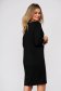 Black dress casual flared with v-neckline slightly elastic fabric 2 - StarShinerS.com