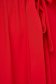 Rochie din georgette rosie midi in clos cu elastic in talie si decolteu petrecut - StarShinerS 6 - StarShinerS.ro