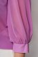 Purple elegant StarShinerS women`s blouse from veil fabric flared with 3/4 sleeves 4 - StarShinerS.com