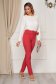 StarShinerS white women`s blouse office flared with floral details thin fabric 3 - StarShinerS.com