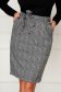 Black skirt casual short cut pencil with pockets with chequers 1 - StarShinerS.com