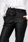 Pantaloni SunShine din piele ecologica negri casual cu talie inalta 4 - StarShinerS.ro