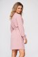 Lightpink dress daily straight with v-neckline accessorized with tied waistband 2 - StarShinerS.com
