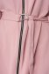 Rochie SunShine roz prafuit de zi cu un croi drept cu decolteu in v accesorizata cu cordon 4 - StarShinerS.ro