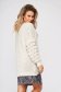 Cardigan SunShine ivoire casual cu croi larg din material tricotat 2 - StarShinerS.ro