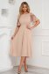 - StarShinerS cream dress midi cloche voile fabric with sequin embellished details 3 - StarShinerS.com