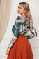 Casual green tented sweater StarShinerS knitted fabric naked shoulders 2 - StarShinerS.com