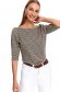 Black women`s blouse casual with 3/4 sleeves with chequers 1 - StarShinerS.com