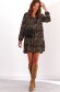 Rochie Top Secret neagra scurta cu croi larg cu decolteu in v 1 - StarShinerS.ro