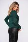 Pulover Top Secret verde-inchis casual tricotat cu maneci lungi 2 - StarShinerS.ro